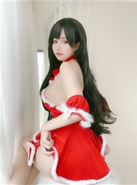 Chiyo Ogura w - Red Christmas Gift Dress(10)